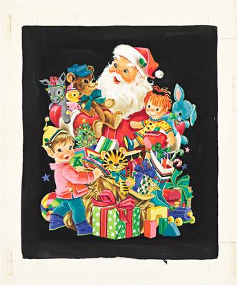 ELIZABETH ANNE VOSS Unpublished Santa with Presents.